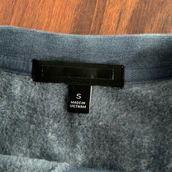 Tie Dye Cropped Crew Neck sweatshirt size small blue & white - Picture 11 of 14